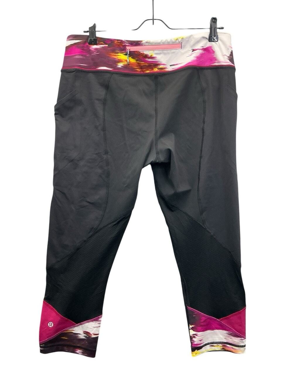 Lululemon Pace Rival Crop Running Leggings Sz. 12 Multicolored